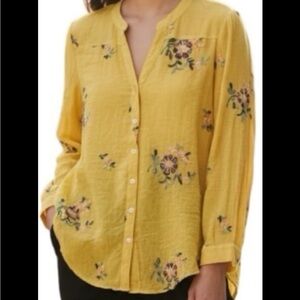 Anthropologie, Fig & Flower floral top, size medium